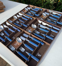 1 ( of 6 ) Denby Touchstone Sapphire (Blue) 5 x piece Place Setting - 1970