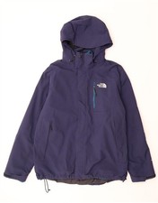 THE NORTH FACE Mens Hyvent Hooded Windbreaker Jacket UK 40 Large Navy Blue BI18