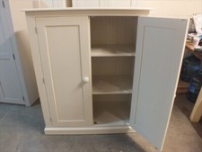 BUCKINGHAM PAINTED STORAGE LINEN CUPBOARD BESPOKE AVAILABLE - F&B LIME WHITE
