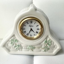 Belleek Killarney Shamrock 3 3/4" Small Desk Clock