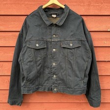 Vintage 90s Levi’s Denim Trucker Jacket Overdyed Black Size Large Mens