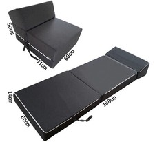 Orthologics Fold Out Single Z Bed Sofa Futon Guest Chair Folding Mattress OL28