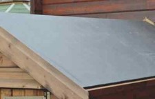 Shed synthetic rubber roof