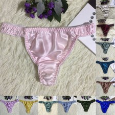 Women Sexy Silk Satin Thongs Briefs G-Strings Panties Bikinis Underwear Knickers
