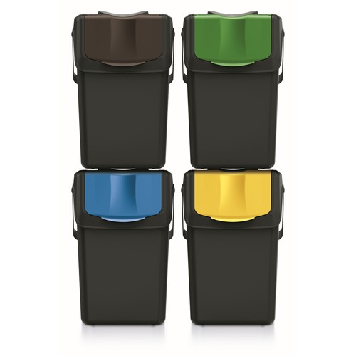 Recycling waste bin set 4x - recycling,