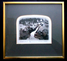 GRAHAM CLARKE Signed/Ltd 100 - 'Hoppers Hurst' - Tinted Etching - Framed/Glazed