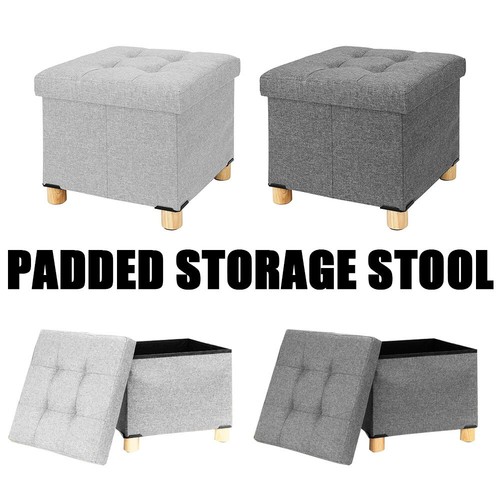Folding storage stool seat - folding,