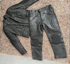 LEATHER BIKER TROUSERS: WAIST