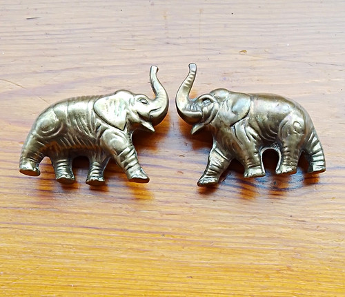 Pair solid brass - pair, (2)