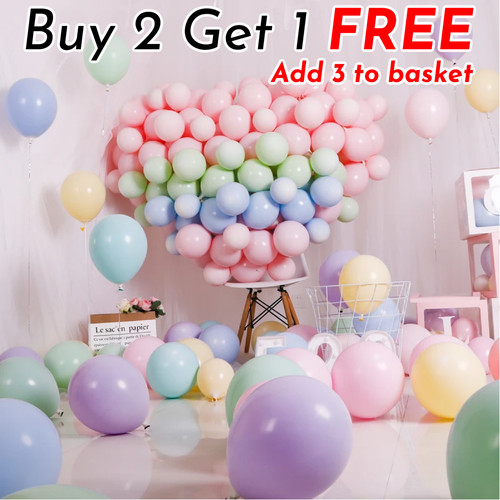 200 macaron pastel balloons - 10-200,