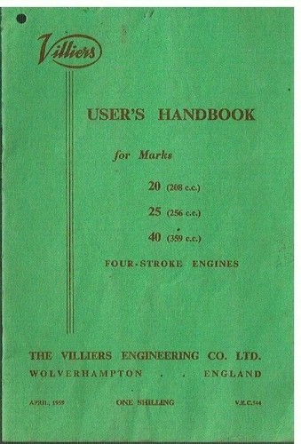 Villiers mk20 mk25 - villiers, (208cc)
