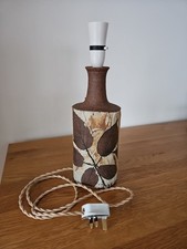 Danish Vintage Brutalist Art Table Lamp By Famous Ceramist Bodil Marie Nielsen.