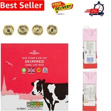 British UHT Skimmed Milk, 6 x