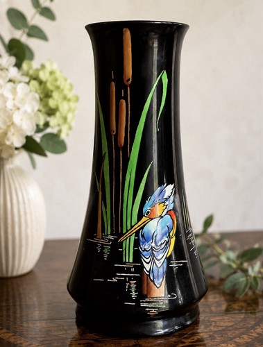 Shelley kingfisher vase - kingfisher,