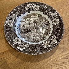 Royal Tudor Ware 'Coaching Taverns' large bowls. 23cm width. vgc. 6 available