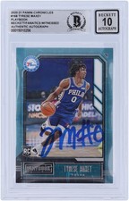 Tyrese Maxey 76ers Signed 2020-21 Chronicles Paybook #168 BAS 10 Rookie Card