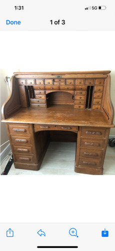 Antique oak roll top - roll,
