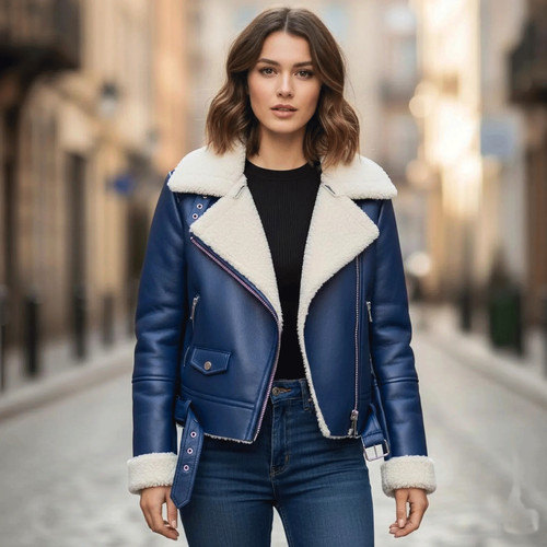 Women blue shearling - women’s,