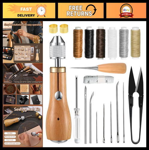 Leather sewing awl kit - awl,