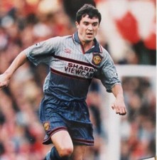 Manchester United 95/96 Double Winners Invisible Grey Shirt Roy Keane 16 BNWT M