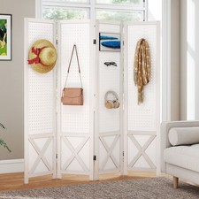 4 Panel Pegboard Room Divider