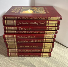 9 Red 'The Great Writers Library' books  VGC