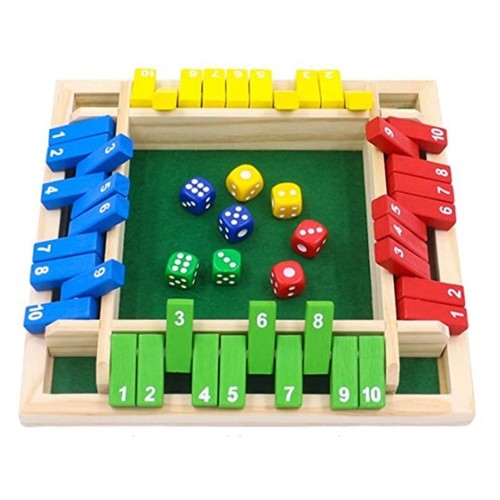 Wooden dice board game shut - board,