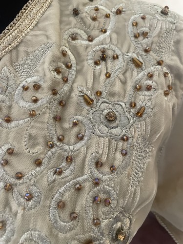Beige hand beaded o07 26 - beige, o07/26