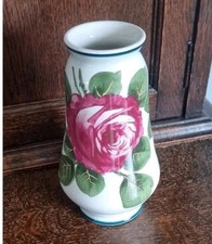 VINTAGE VERY NICE ROYAL BONN CABBAGE PINK ROSE FLORAL VASE MADE IN GERMANY 