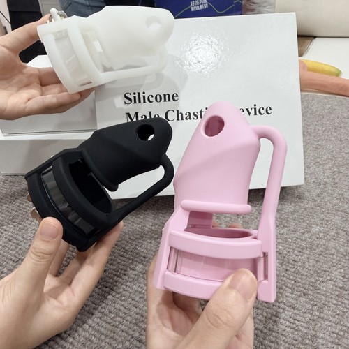 Silicone chastity cage for - chastity,