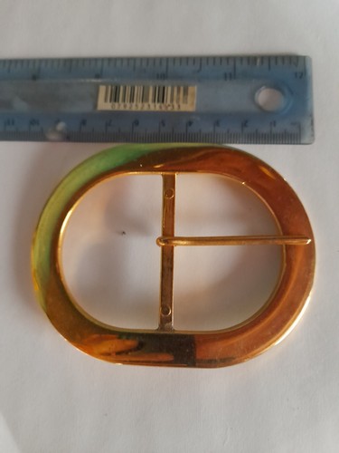 Large brass belt buckle 9cm - large,