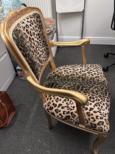 Vintage leopard print chair - vintage,