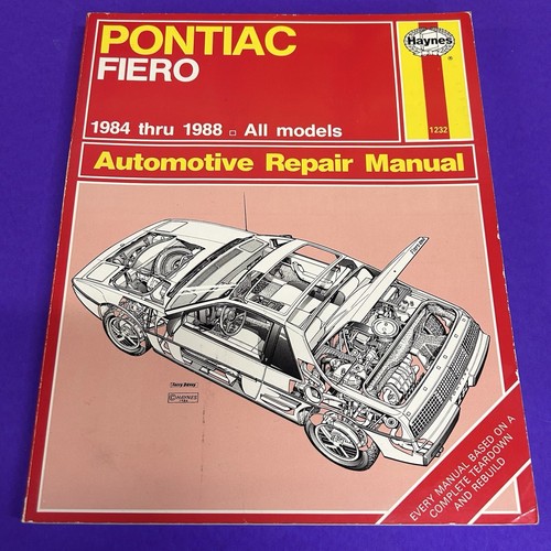 Haynes pontiac fiero - haynes, 1984-1988
