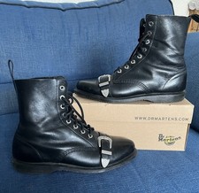 Dr Martens Ulima Soft Leather Metal Buckle High Ankle Grunge Creeper Boots Uk 7 