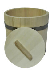 Wooden Bucket barrel with lid