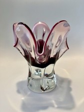 1960s Chribska Czech Crystal Vase by Josef Hospodka