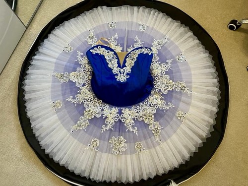 Royal blue and - white, pancake