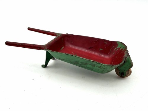 Vintage metal toy wheelbarrow - toy,