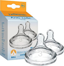 Dr. Brown's Options+ Wide-Neck Bottle Teat Level 3 For 6 months Plus- Pack of 2