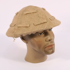 Replica WW2 British Army MK2 Tommy Helmet Hessian Cover with loops  BE251