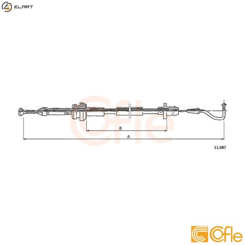 Accelerator cable 087 for - accelerator, 11.087