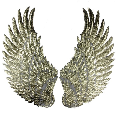 Pair sequin beaded angel - 1,