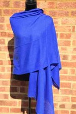 Royal Blue Cashmere Shawl