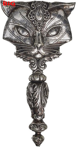 Gothic cat hand mirror - cat,