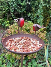 Rustic Robin Birdbath