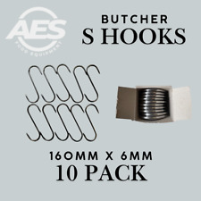 Butcher S Hook 160mm x 6mm - Box of 10 PCS - Meat Hook - VAT & Delivery INC