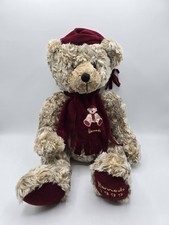 Harrods Christmas Teddy Bear James Dated 1999 With Scarf - VGC