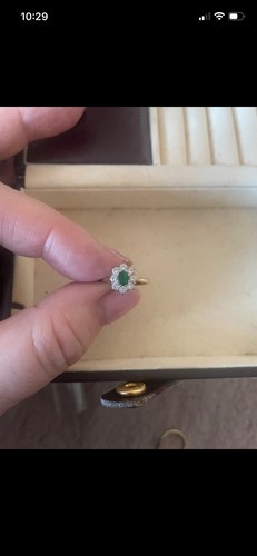18ct gold emerald and diamond