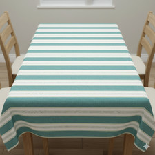 Green Stripe Tablecloth PVC