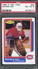 1986-87 O-PEE-CHEE OPC #53 Patrick Roy Rookie Card PSA 8 Canadiens | Last Ones!